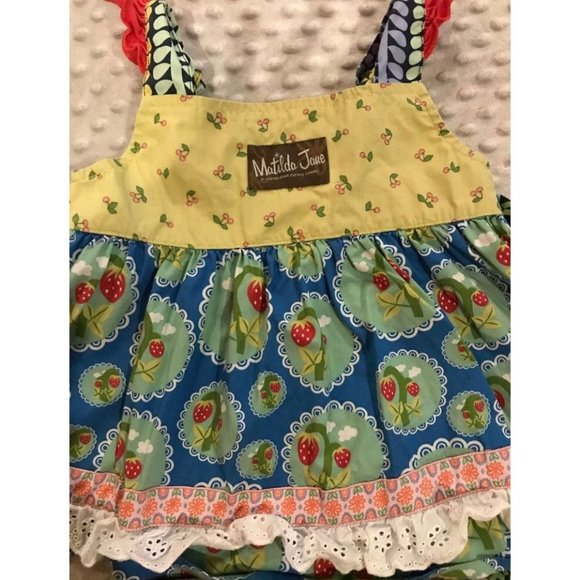 matilda jane Love Bug Knot Top 2 Berries - Picture 2 of 2